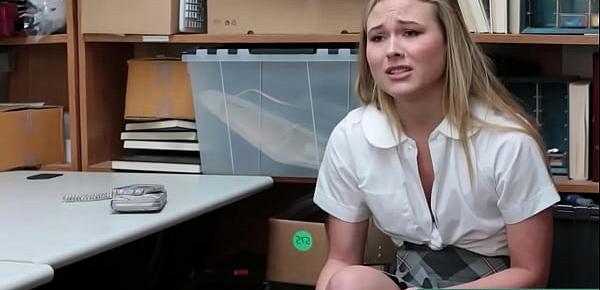  Horny Schoolgirl In Troubles For Stealing in a Shop -  Alyssa Cole
